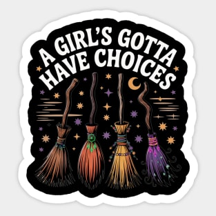 Witchy Vibes Witches Broom Halloween Sticker